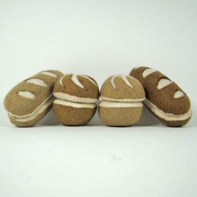 Petits pains en laine feutrée - 2 radis - Papoose Toys  - 1