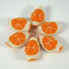Fruits en laine feutrée - 6 quartiers d'orange - Papoose Toys  - 6
